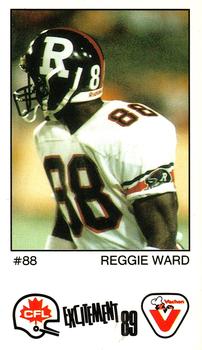 1989 Vachon CFL #17 Reggie Ward Front