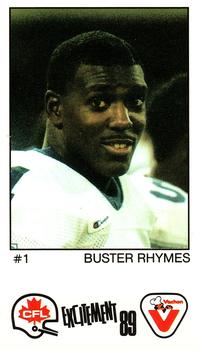 1989 Vachon CFL #77 Buster Rhymes Front