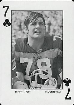 1972 Auburn Tigers Playing Cards (Orange Backs) #7♣ Benny Sivley Front
