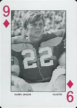 1972 Auburn Tigers Playing Cards (Orange Backs) #9♦ Harry Unger Front