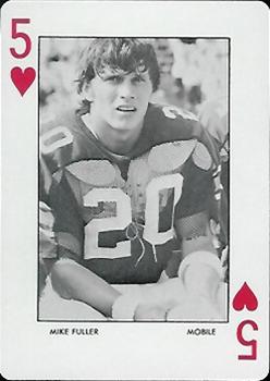 1972 Auburn Tigers Playing Cards (Orange Backs) #5♥ Mike Fuller Front