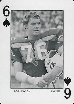 1972 Auburn Tigers Playing Cards (Orange Backs) #6♠ Bob Newton Front