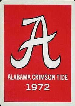 1972 Alabama Crimson Tide Playing Cards (Red Backs) #2♥ Dexter Wood Back