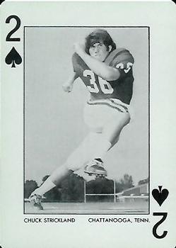 1972 Alabama Crimson Tide Playing Cards (Red Backs) #2♠ Chuck Strickland Front