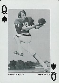 1972 Alabama Crimson Tide Playing Cards (Red Backs) #Q♠ Wayne Wheeler Front