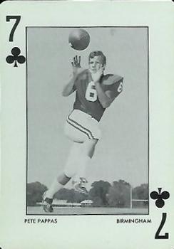 1973 Alabama Crimson Tide Playing Cards (White Backs) #7♣ Pete Pappas Front