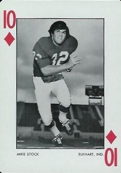 1973 Alabama Crimson Tide Playing Cards (White Backs) #10♦ Mike Stock Front