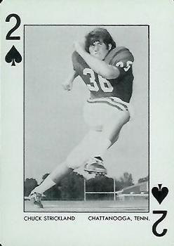1973 Alabama Crimson Tide Playing Cards (White Backs) #2♠ Chuck Strickland Front