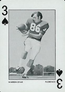 1973 Alabama Crimson Tide Playing Cards (White Backs) #3♠ Warren Dyar Front