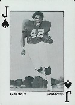 1973 Alabama Crimson Tide Playing Cards (White Backs) #J♠ Ralph Stokes Front