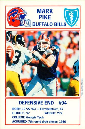 1990 Buffalo Bills Police #NNO Mark Pike Front