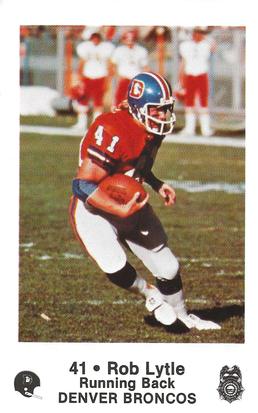 1982 Denver Broncos Police #41 Rob Lytle Front