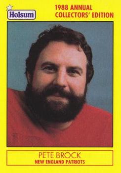 1988 Holsum New England Patriots #6 Pete Brock Front