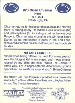 1988 The Second Mile Penn State Nittany Lions #NNO Brian Chizmar Back