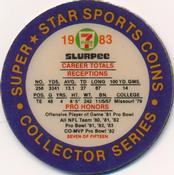 1983 7-Eleven Super Star Sports Coins #7 Kellen Winslow Back