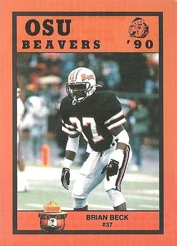 1990 Oregon State Beavers Smokey #NNO Brian Beck Front