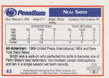 1991-92 Front Row Penn State Nittany Lions All-Americans #42 Neal Smith Back