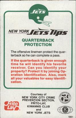 1981 New York Jets Police #79 Marvin Powell Back