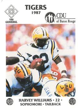 1987 LSU Tigers Police #16 Harvey Williams Front