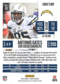 2015 Score #33 Antonio Gates Back