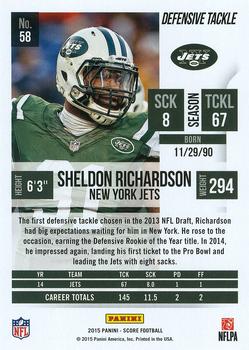 2015 Score #58 Sheldon Richardson Back
