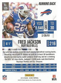 2015 Score #126 Fred Jackson Back