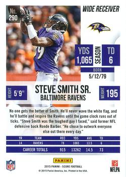 2015 Score #290 Steve Smith Sr. Back