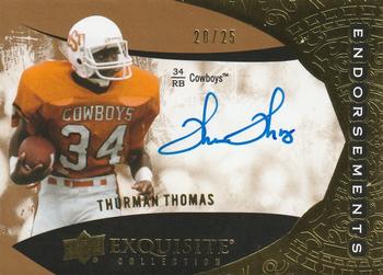 2014 Upper Deck Exquisite Collection - Endorsements #EE-TT Thurman Thomas Front