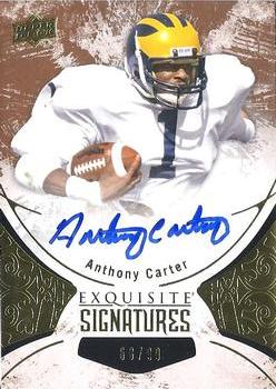 2014 Upper Deck Exquisite Collection - Signatures #ES-AC Anthony Carter Front
