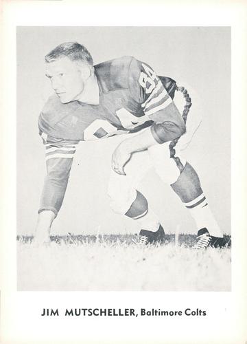 1961 Jay Publishing Baltimore Colts #NNO Jim Mutscheller Front