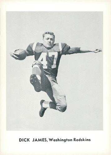 1961 Jay Publishing Washington Redskins #NNO Dick James Front