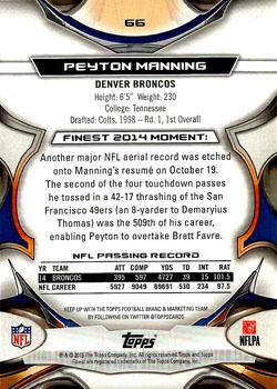 2015 Finest #66 Peyton Manning Back