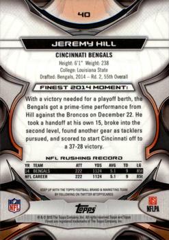 2015 Finest #40 Jeremy Hill Back