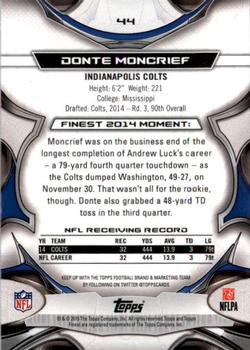 2015 Finest #44 Donte Moncrief Back