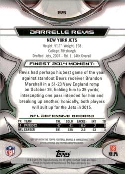 2015 Finest #65 Darrelle Revis Back
