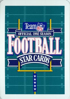 1992 Sport Decks NFL Playing Cards #A♠ Mark Rypien Back