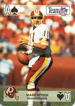 1992 Sport Decks NFL Playing Cards #A♠ Mark Rypien Front
