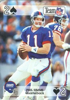 1992 Sport Decks NFL Playing Cards #2♠ Phil Simms Front