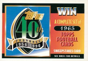 1996 Topps - 40th Anniversary Sweepstakes #NNO 1965 Sweepstakes Card Front