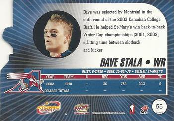 2003 Pacific Atomic CFL - Red #55 Dave Stala Back
