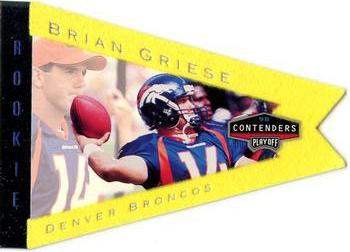 1998 Playoff Contenders - Pennants Yellow Felt #27 Brian Griese Front
