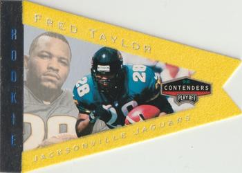 1998 Playoff Contenders - Pennants Yellow Felt #46 Fred Taylor Front
