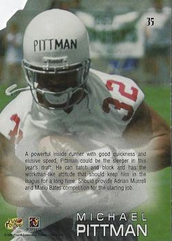 1998 Playoff Absolute Retail - Draft Picks Silver Die Cut #35 Michael Pittman Back