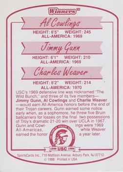 1988 Southern Cal Winners #NNO Al Cowlings / Jimmy Gunn / Charles Weaver Back
