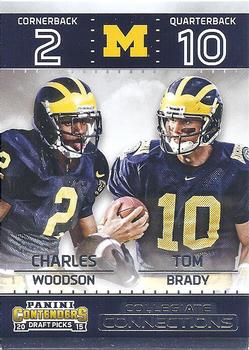 2015 Panini Contenders Draft Picks - Collegiate Connections #13 Charles Woodson / Tom Brady Front