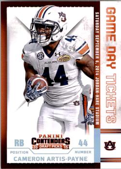 2015 Panini Contenders Draft Picks - Game Day Tickets #8 Cameron Artis-Payne Front