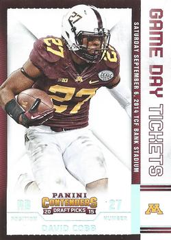 2015 Panini Contenders Draft Picks - Game Day Tickets #13 David Cobb Front