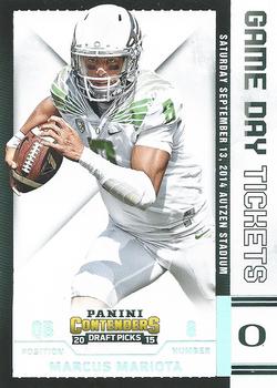 2015 Panini Contenders Draft Picks - Game Day Tickets #31 Marcus Mariota Front