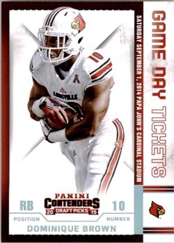 2015 Panini Contenders Draft Picks - Game Day Tickets #68 Dominique Brown Front