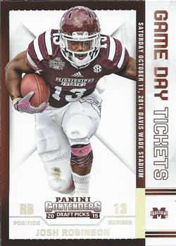 2015 Panini Contenders Draft Picks - Game Day Tickets #78 Josh Robinson Front